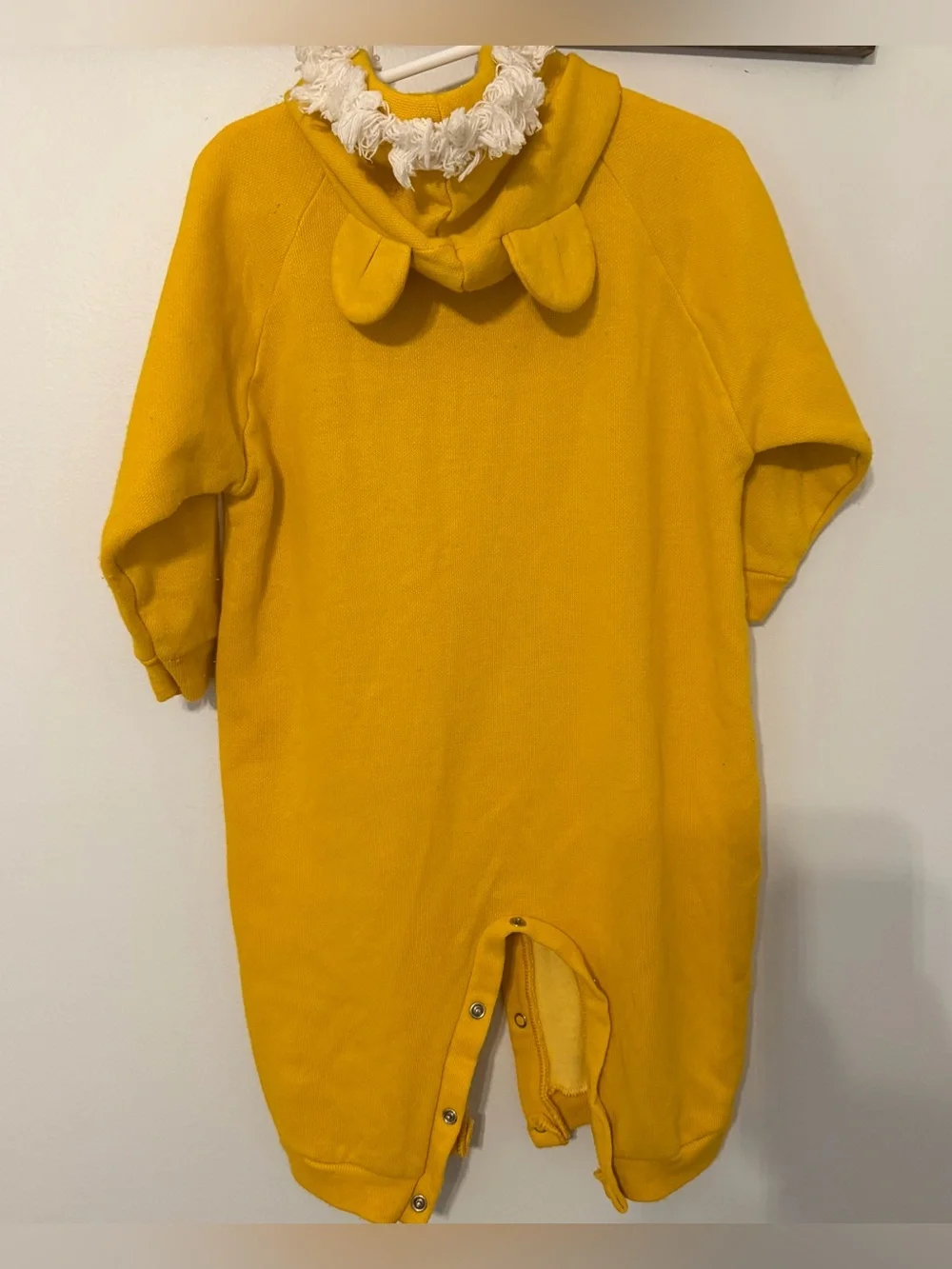 Vintage Disney The Lion King Simba Hooded Romper 18 Months Yellow 90s